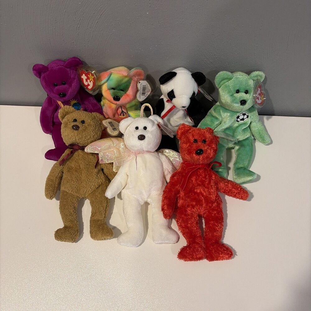 Ty Beanie Baby Lot Of 7 Bears